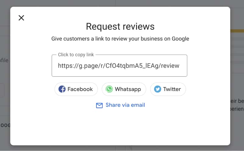 Google review link